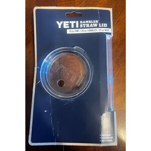Yeti Rambler Straw Lid 16/ 20/24 oz. Tumbler pint mug Yeti Lid and Straw NEW
